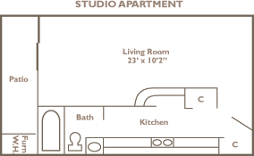 Studio Apartment Floor plan